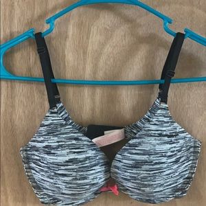 VC Grey and Black Heather Push Up Bra